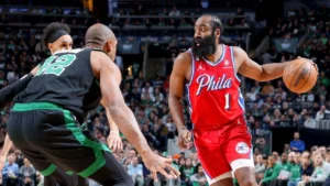 76ers Beat Celtics With Harden's 45 Points
